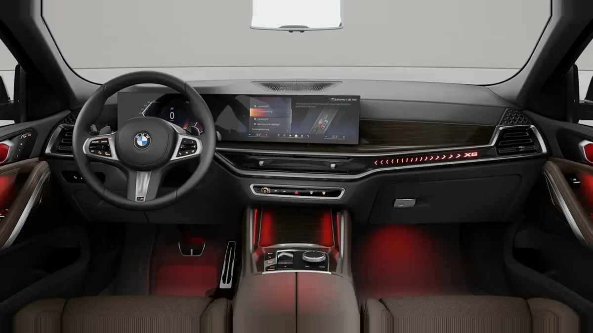 BMW X6 xDrive 40d M Sport en renting en Madrid — Interior