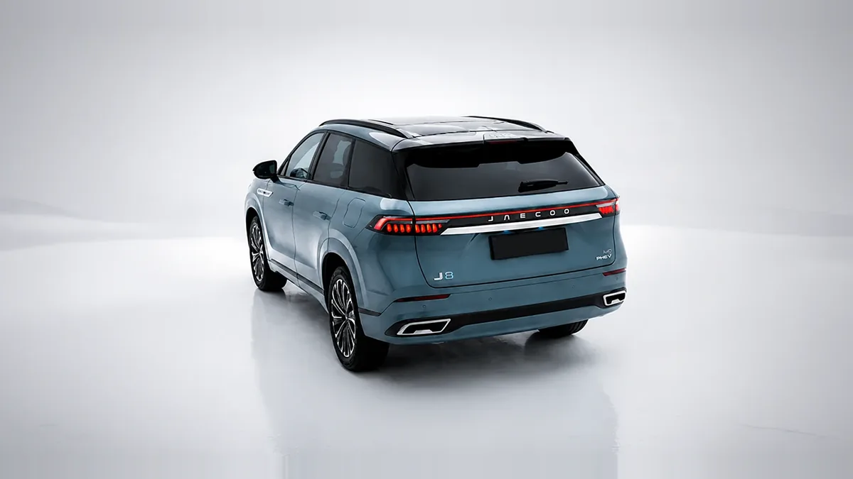 Jaecoo 8 PHEV Exclusive 1.5 TGDI 3DHT AWD 7p. en renting en Madrid — Lateral