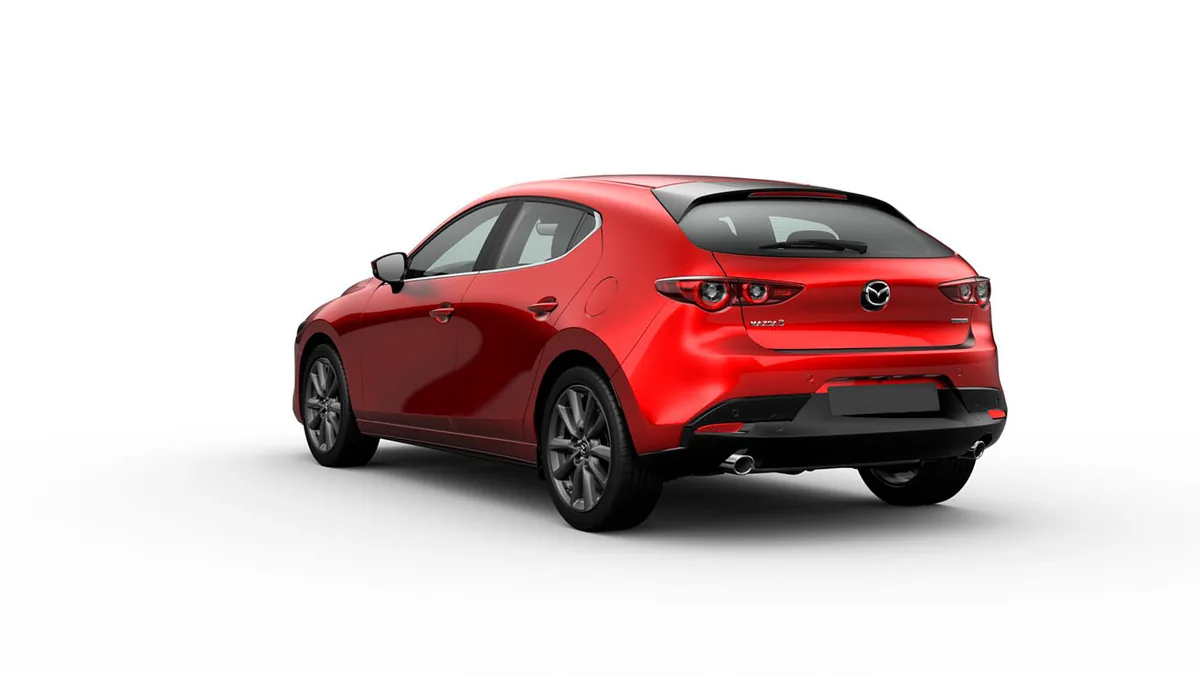 Mazda 3 2.5L e-Skyactiv G MHEV 140CV 6AT Centre-Line RD en renting en Madrid — Trasera