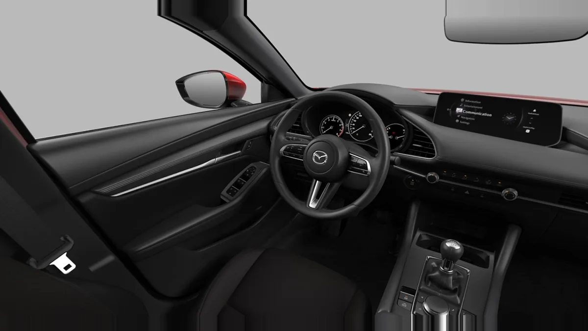 Mazda 3 2.5L e-Skyactiv G MHEV 140CV 6MT Prime-Line en renting en Madrid — Delantera