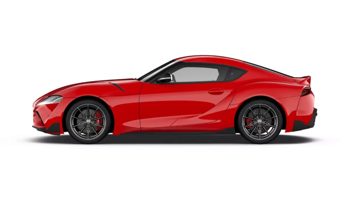 Toyota GR Supra 3.0T 250kW (340CV) Performance AT8 en renting en Madrid — Lateral